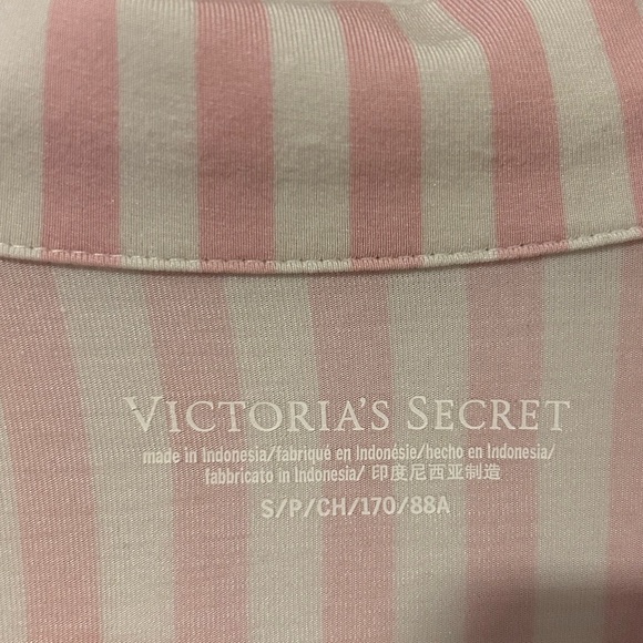 Victoria’s Secret Modal Soft Button-Front Sleepshirt Pretty Blossom Stripes S - Picture 10 of 13